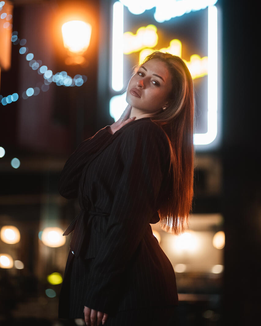 Neon Light Portrait